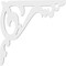 Ekena Millwork Amber Architectural Grade PVC Bracket, 5/8"W X 16"D X 16"H BKTP01X16X16AE - alternate 2